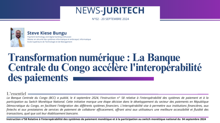 Transformation Numérique : La Banque Centrale du Congo accélère l’interopérabilité des paiements