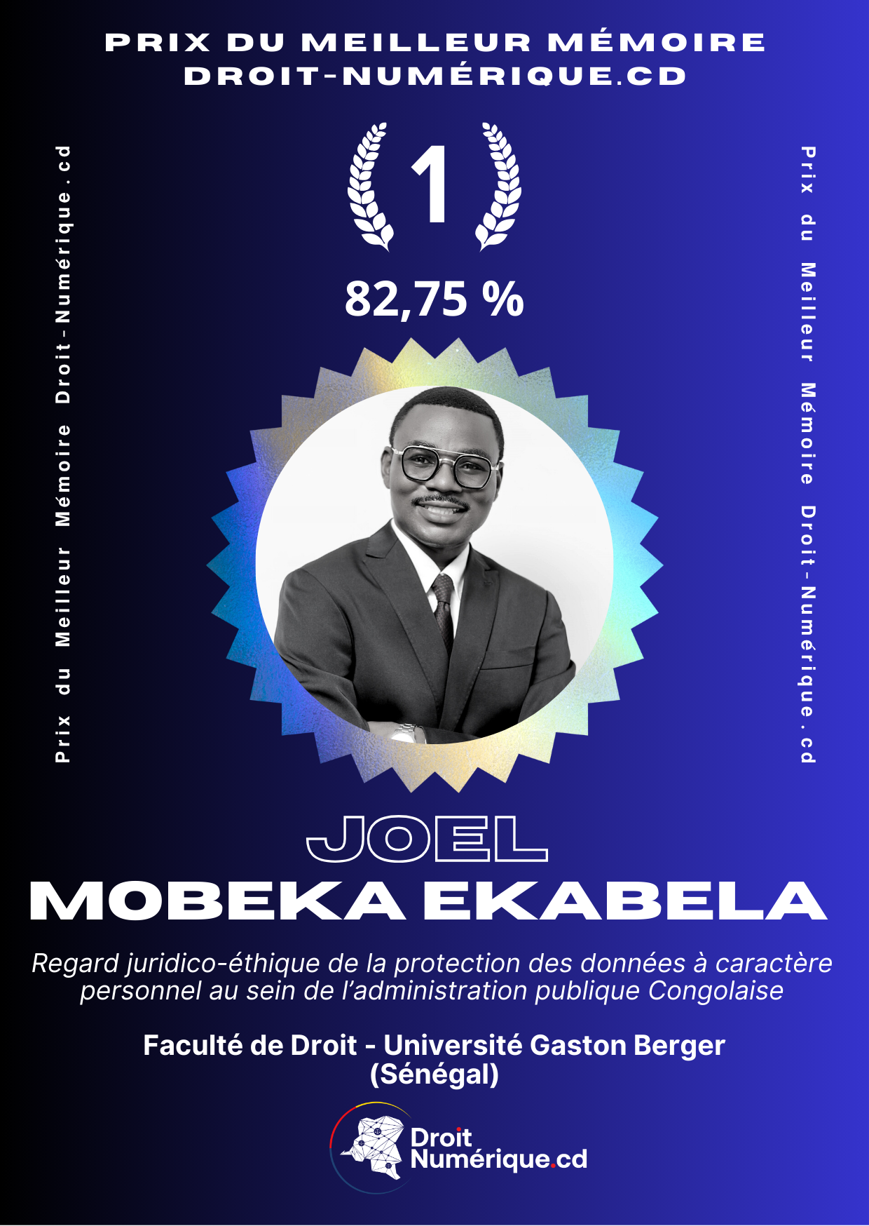 Joël Mobeka Ekabela remporte le Prix du Meilleur Mémoire Droit ...