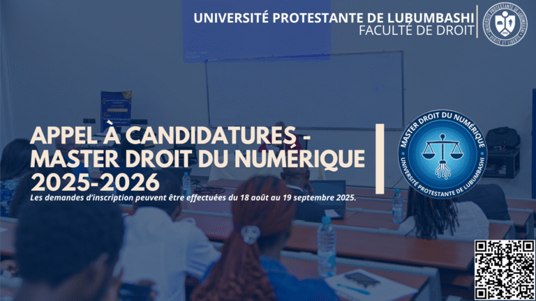 RDC : L’Université Protestante de Lubumbashi lance le tout premier Master en Droit du Numérique